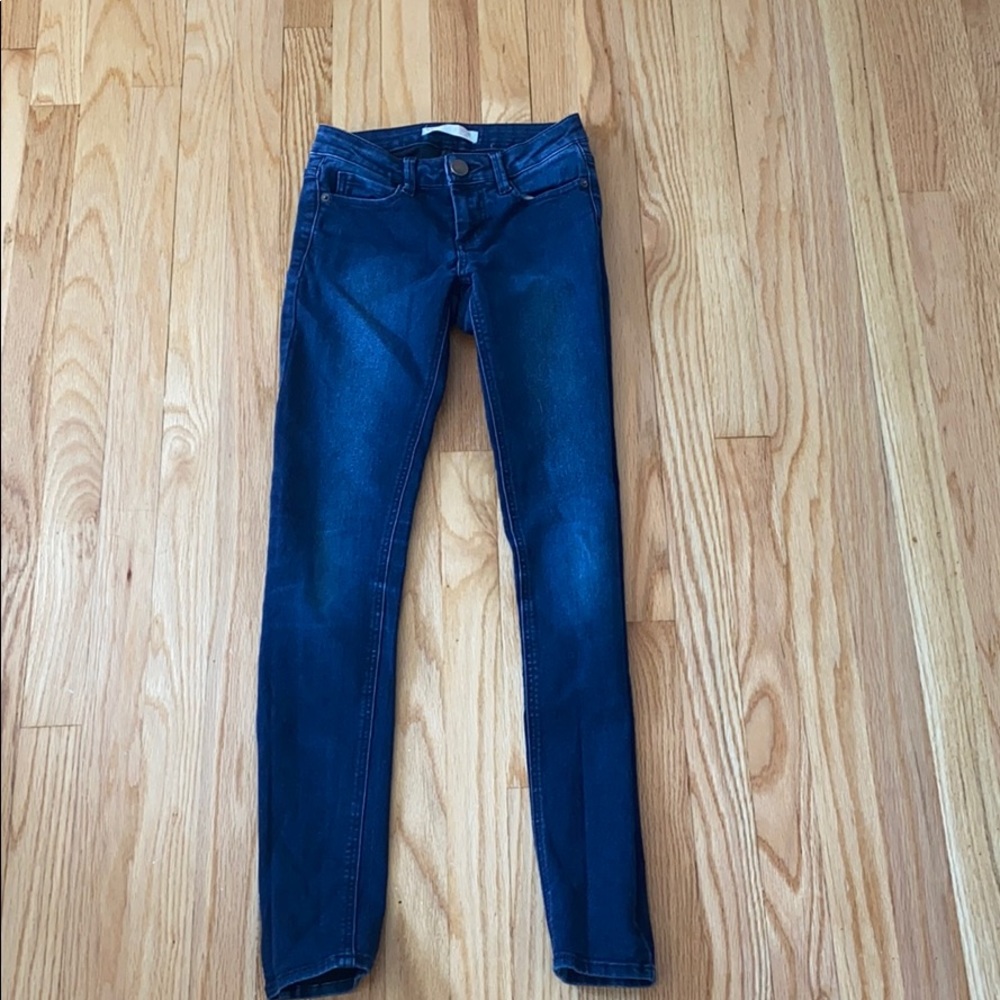 Dark wash skinny jeans